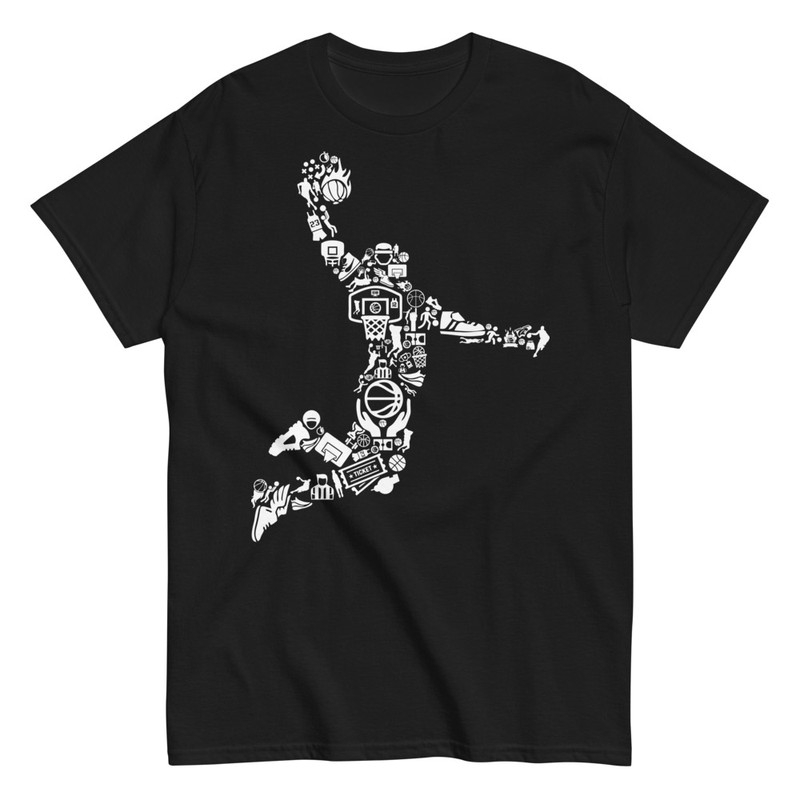 Camisetas: Silueta de Jugador con Iconos