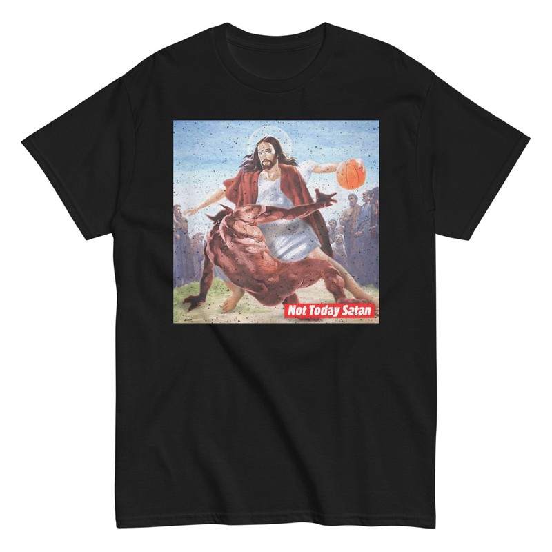 Camisetas: Jesús vs Satanás Baloncesto
