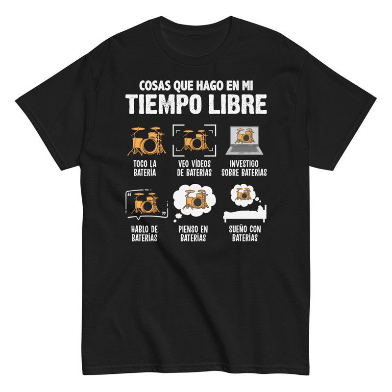 Camisetas: Actividades de Baterista en Tiempo Libre