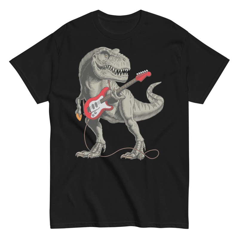 Camisetas: Dinosaurio Guitarrista Rock