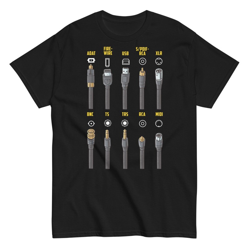 Camisetas: Cables de Audio Técnico de Sonido