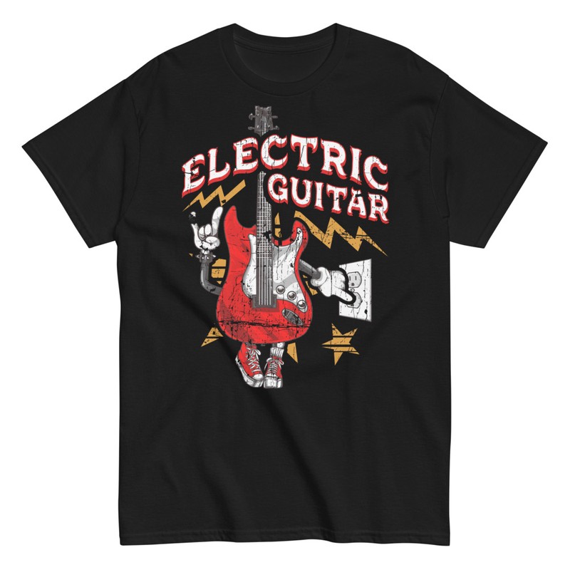 Camisetas: Guitarra Eléctrica Enchufe Rock