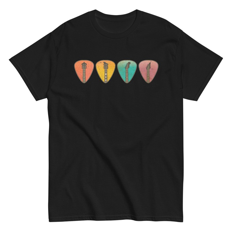 Camisetas: Púas de Guitarra Vintage
