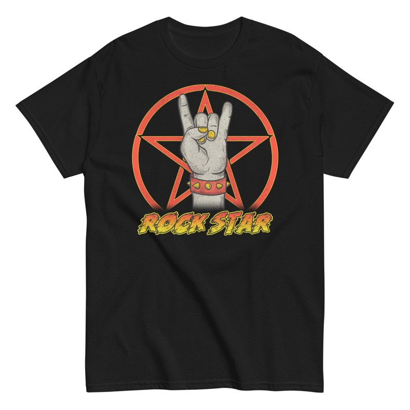 Camisetas: Rock Star Pentagrama y Mano Punk