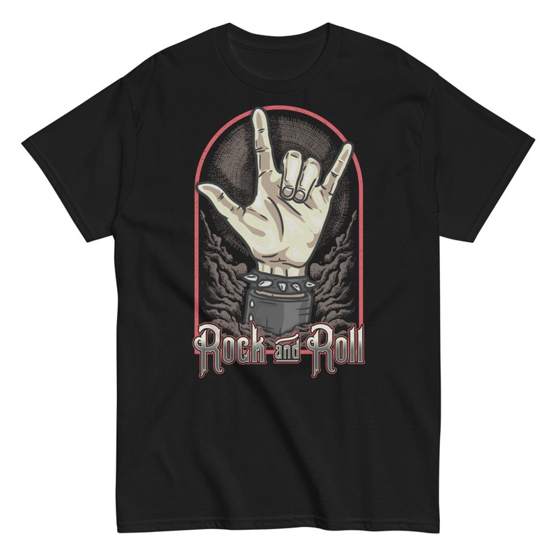 Camisetas: Mano Cuernos Rock and Roll