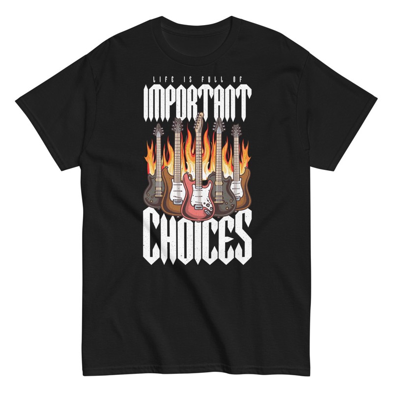 Camisetas: Guitarras y Decisiones Importantes