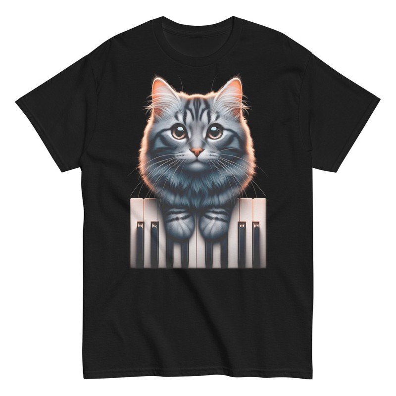 Camisetas: Gato Pianista en Concierto