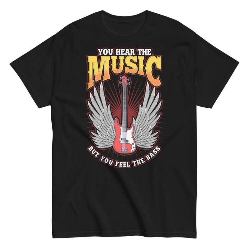 Camisetas: Bajista de Rock Alas de Música