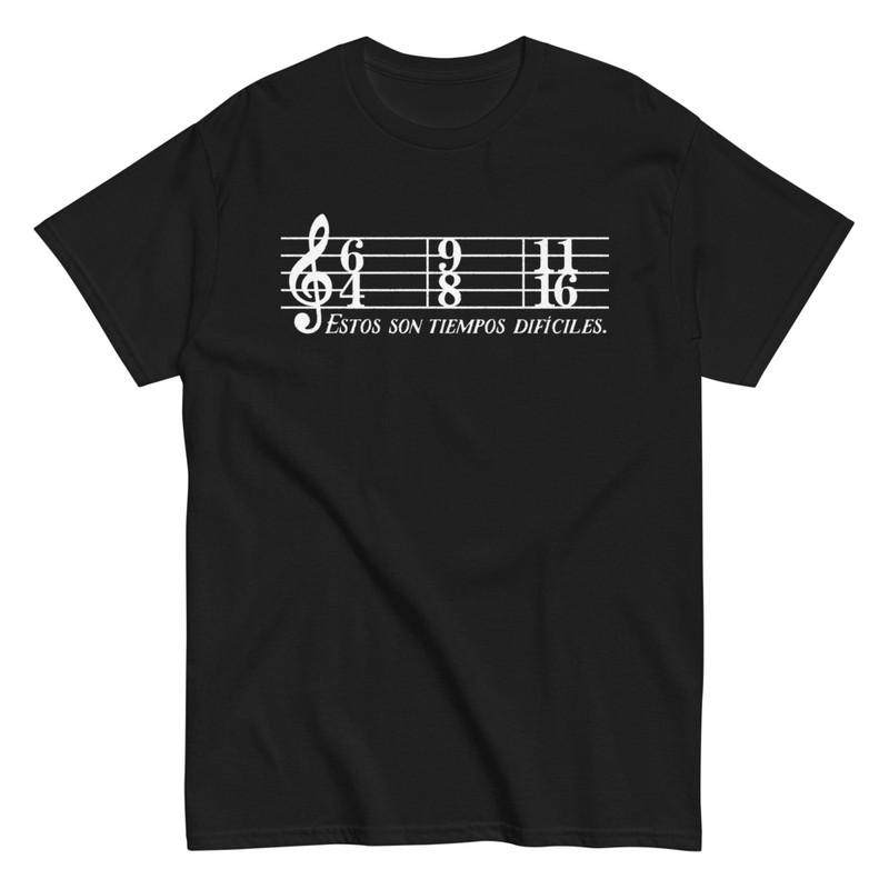 Camisetas: Compases Musicales Tiempos Difíciles