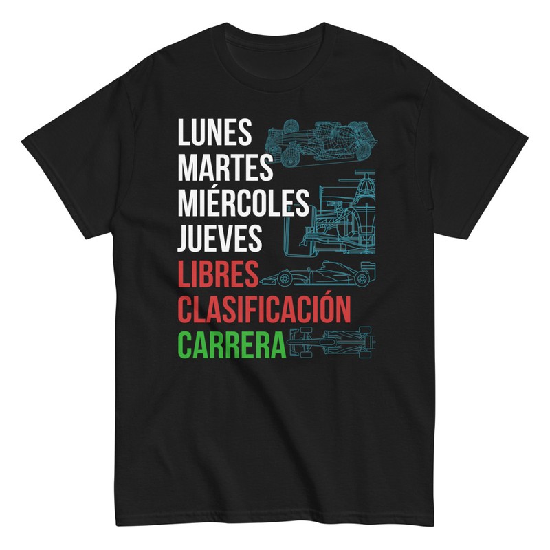 Camisetas: Agenda Semanal Gran Premio F1