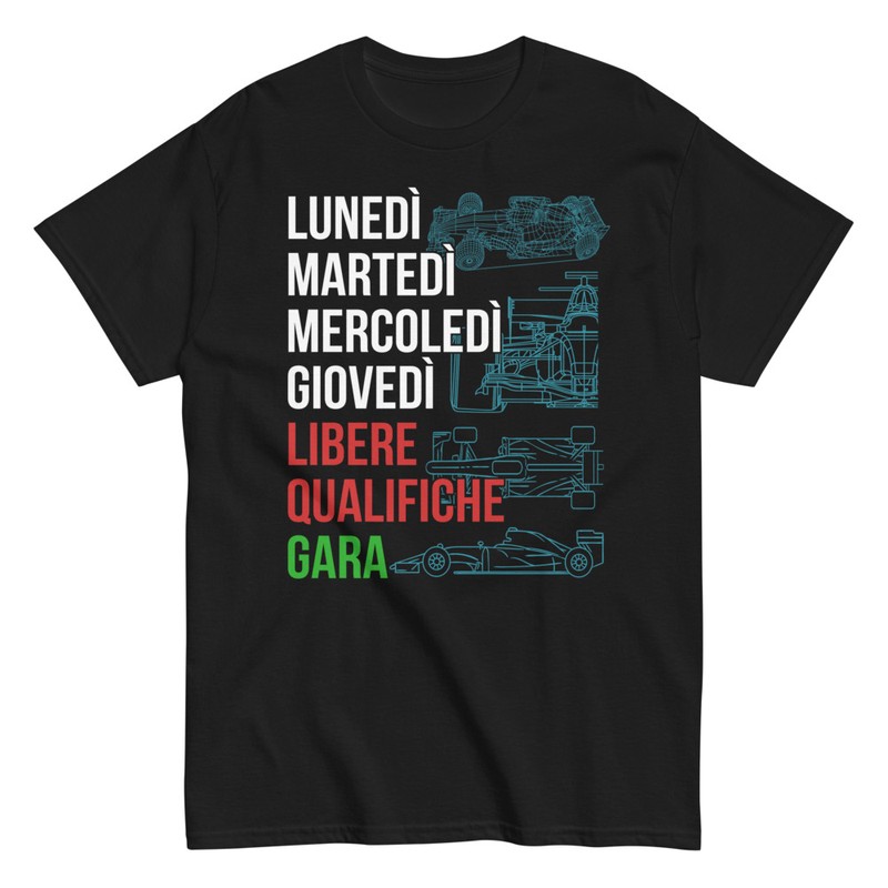 Camisetas: Lunedi Martedi Mercoledi Giovedi Libere Qualifiche