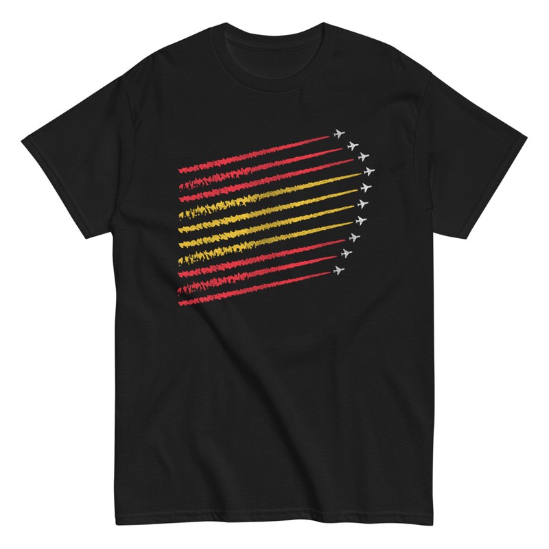 Camisetas: Aviones Formando Bandera de España