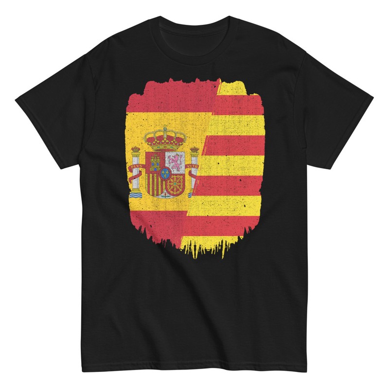 Camisetas: Banderas de Espa&ntilde;a y Catalu&ntilde;a