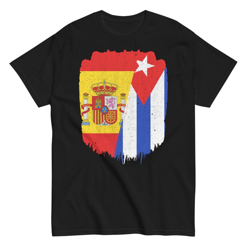 Camisetas: Banderas de España y Cuba Unidas