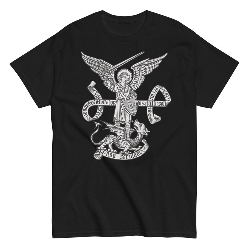 Camisetas: San Miguel Arcángel: Protector en Latín