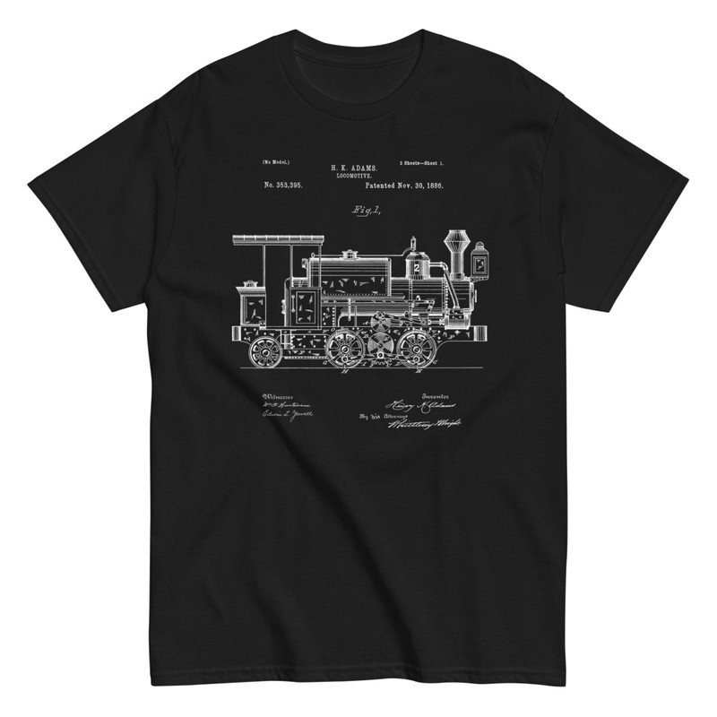 Camisetas: Patente Locomotora de Vapor
