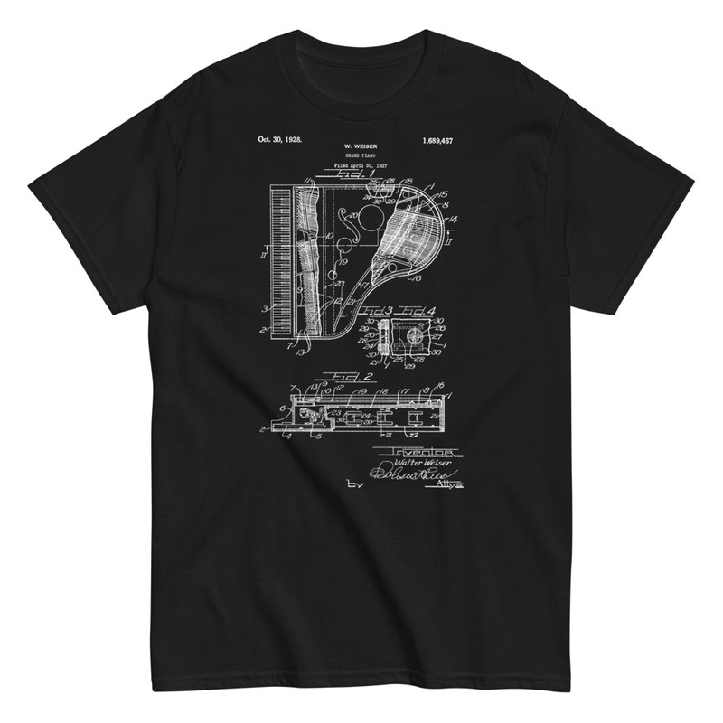 Camisetas: Patente de Piano de Cola