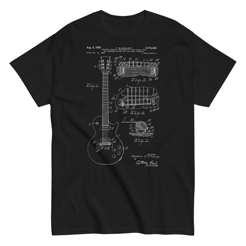 Camisetas: Patente Guitarra Gibson Les Paul