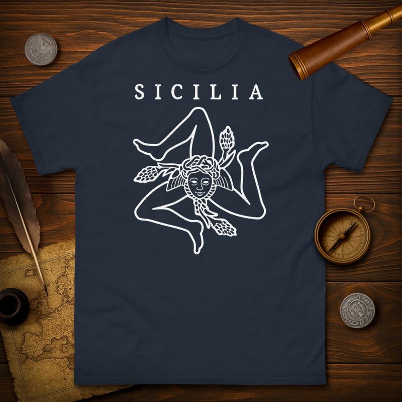Camisetas: Símbolo Siciliano Trinacria Sicilia