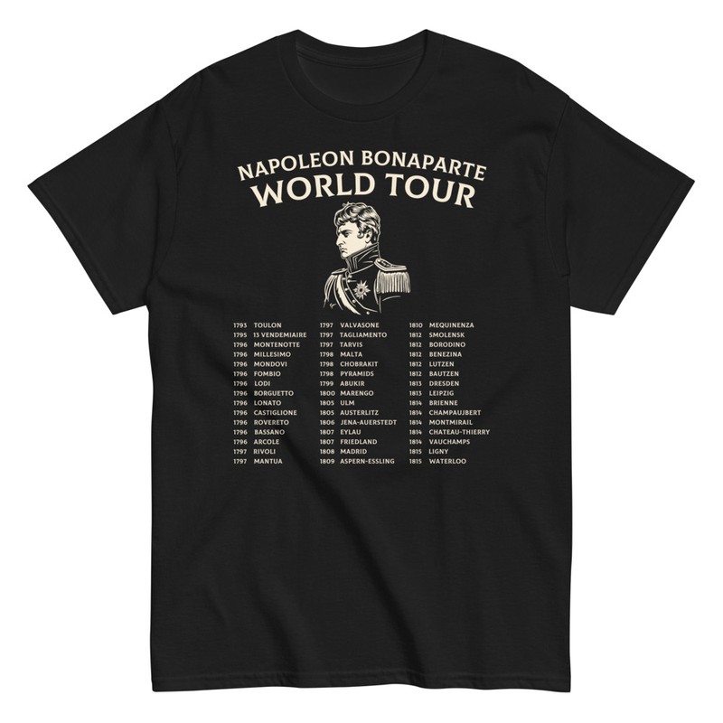 Camisetas: Napoleón Bonaparte Gira World Tour