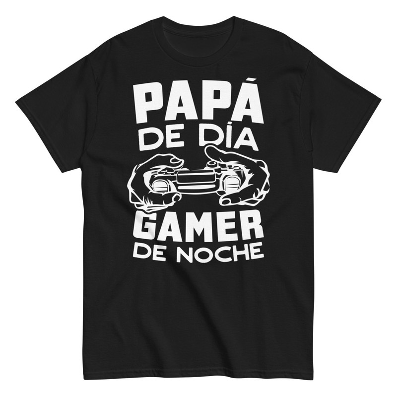 Camisetas: Papá Gamer Día/Noche