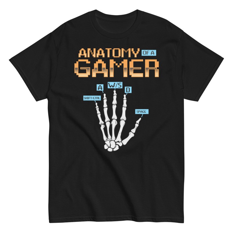 Camisetas: Anatomía Gamer Teclado WASD