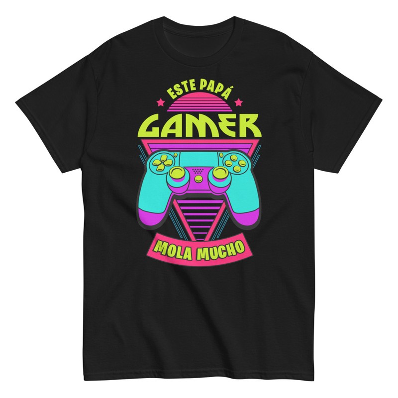 Camisetas: Gamepad Papá Gamer Mola Mucho