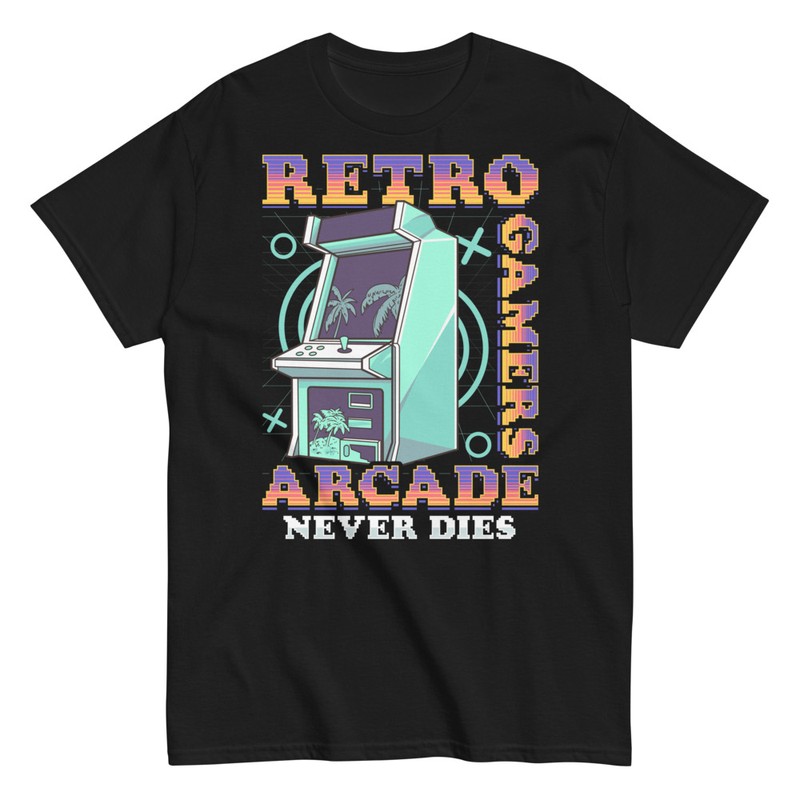 Camisetas: Retro Gamer Arcade Never Dies