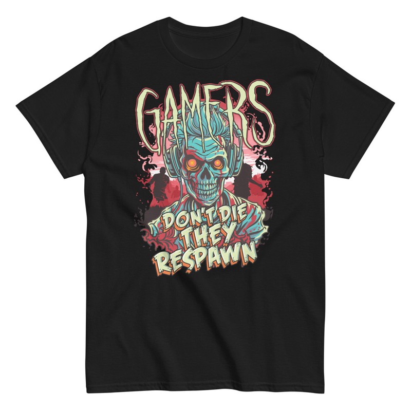 Camisetas: Calavera Zombie Gamers Respawn