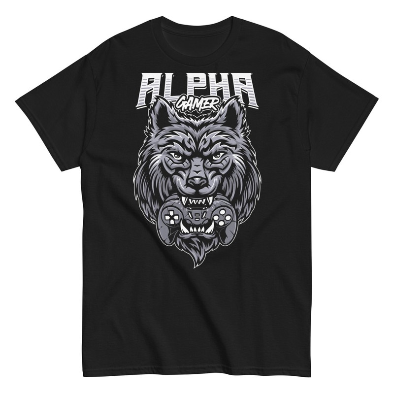 Camisetas: Lobo Alpha Gamer con Mando