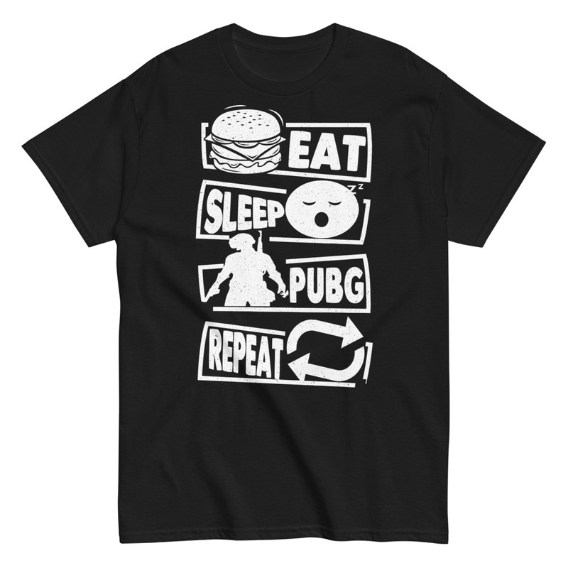 Camisetas: Eat Sleep PUBG Repeat