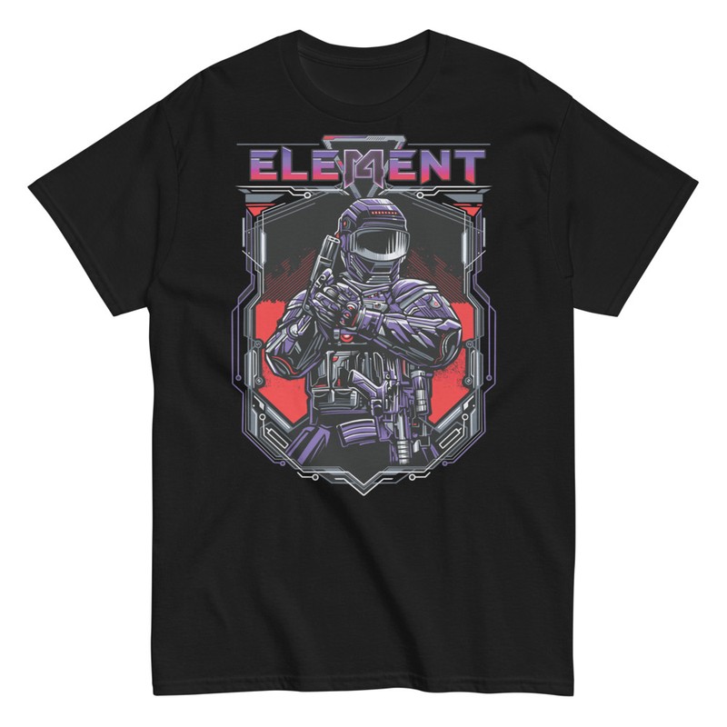 Camisetas: Soldado Futurista Element Shooter
