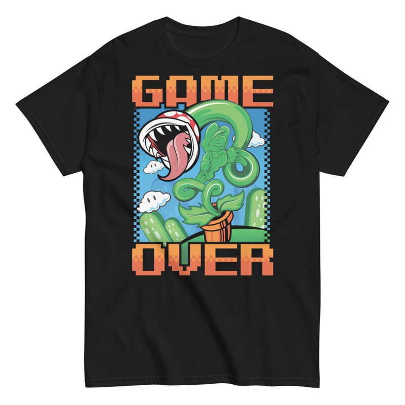 Camisetas: Planta Retro Game Over