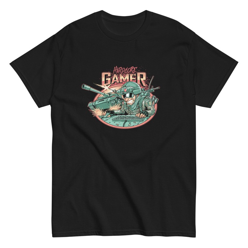 Camisetas: Gamer Militar Hardcore