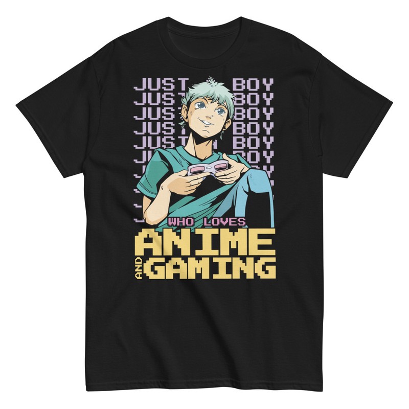 Camisetas: Chico Anime Jugando