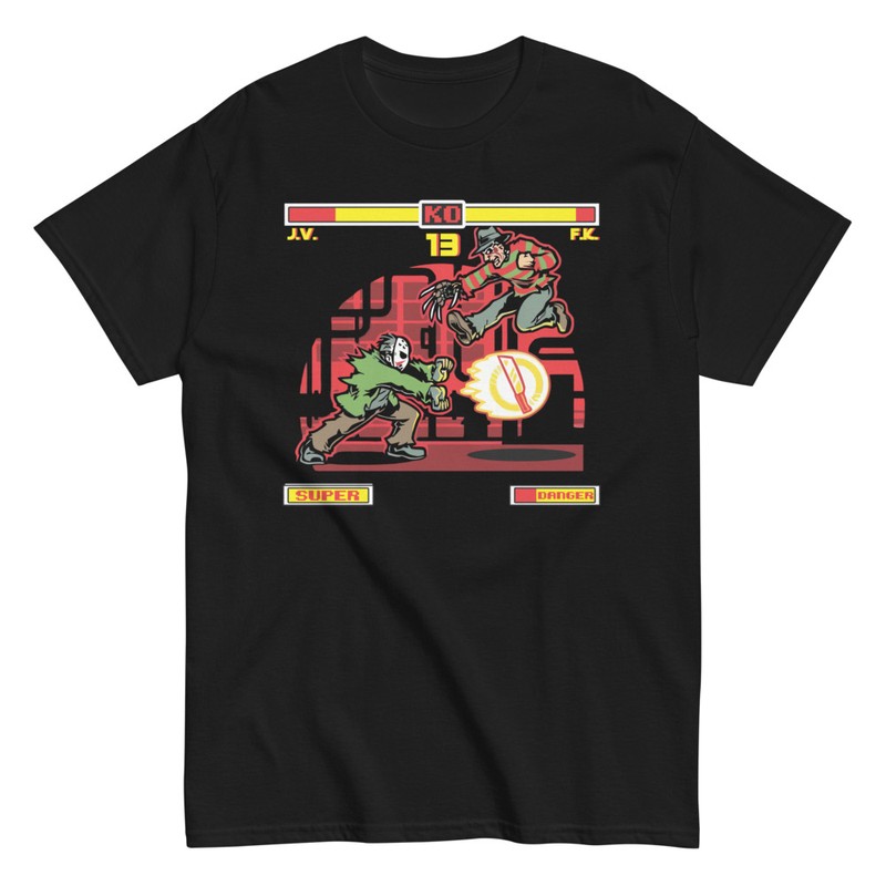 Camisetas: Freddy vs Jason Estilo Arcade