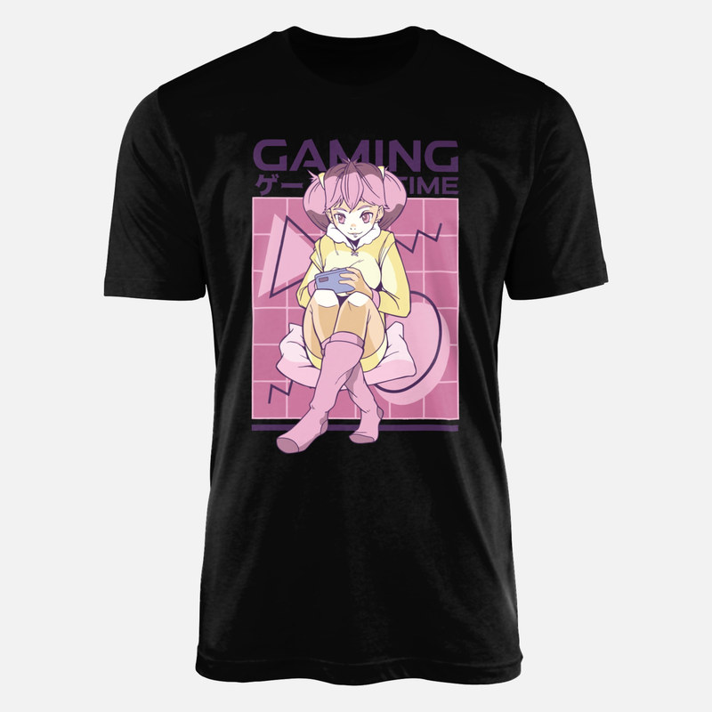 Camisetas: Chica gamer estilo anime
