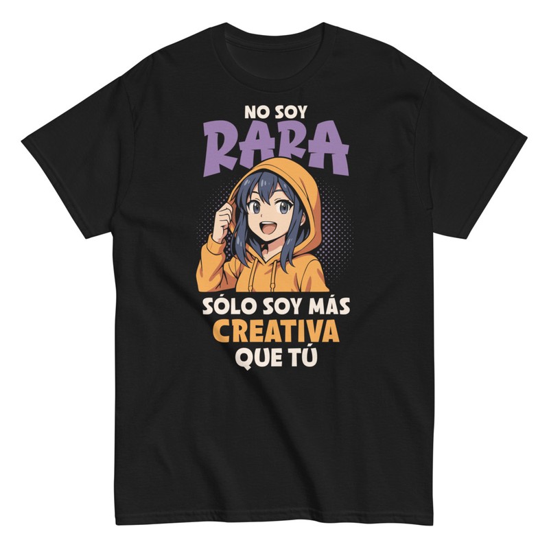 Camisetas: Chica Anime No Soy Rara Soy Creativa