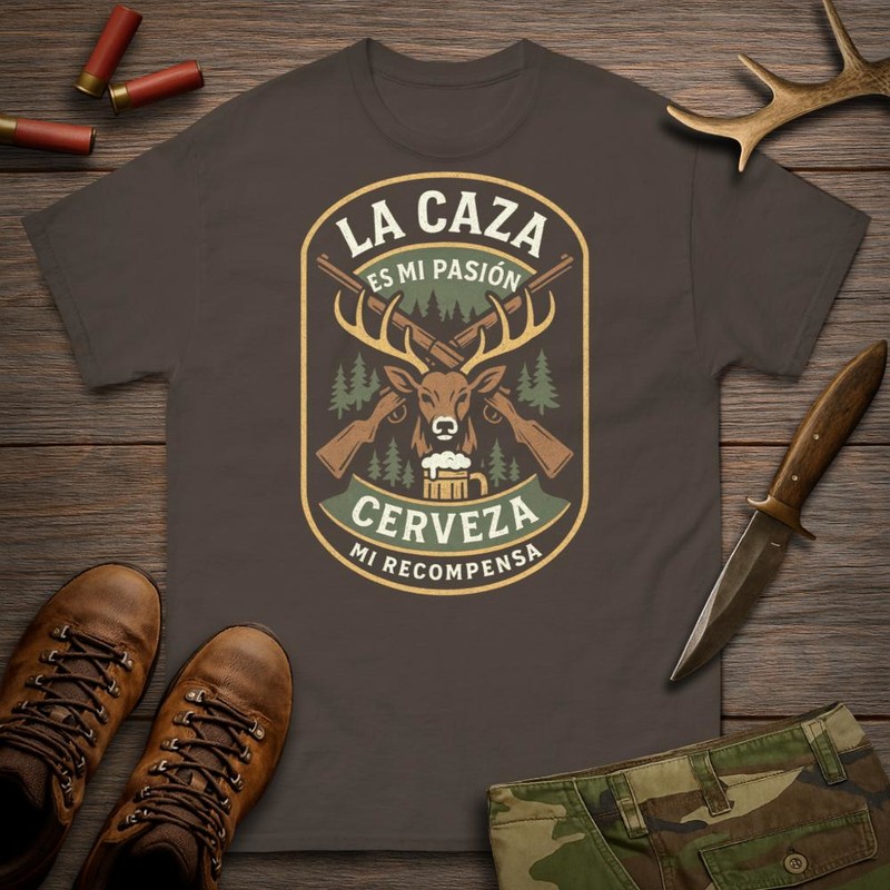 Camisetas: Amante Cazador Pasión y Recompensa