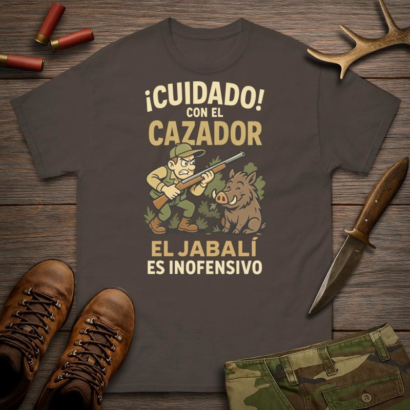 Camisetas: Cuidado con el Cazador Jabalí Inofensivo