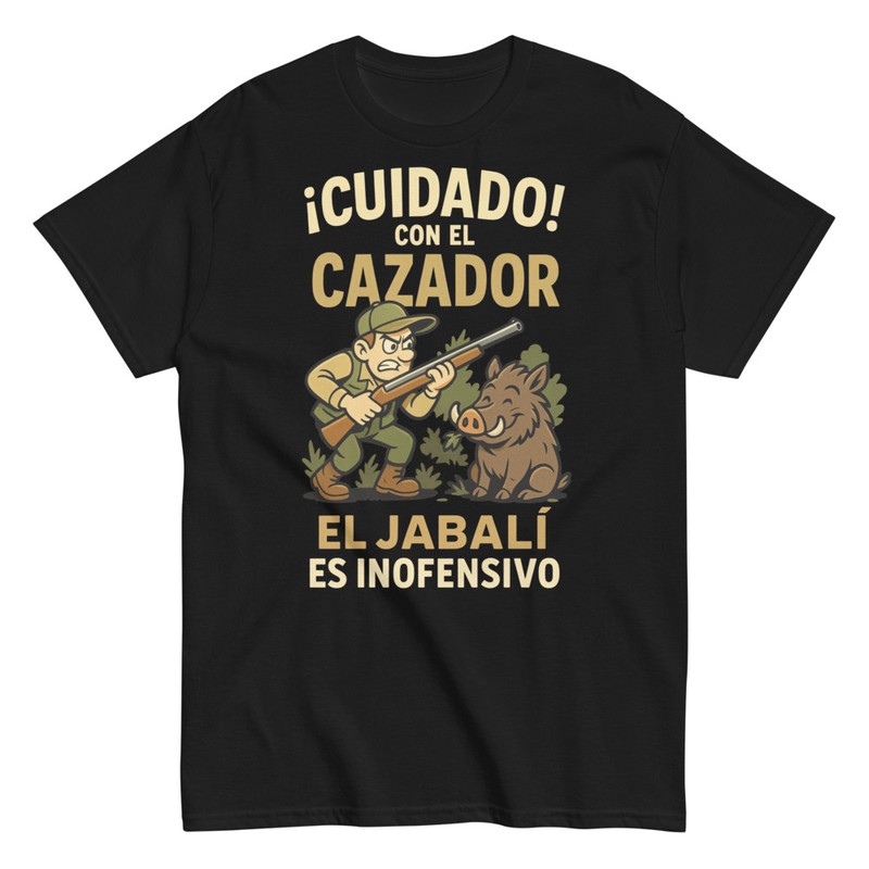 Camisetas: Cuidado con el Cazador Jabalí Inofensivo
