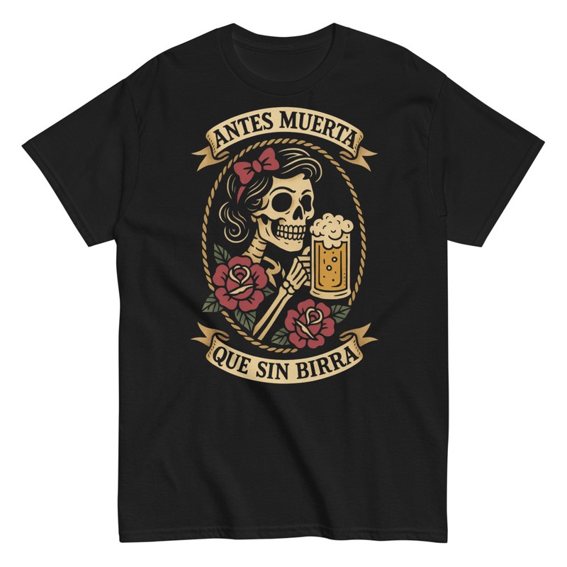 Camisetas: Antes Muerta que sin Birra Tattoo