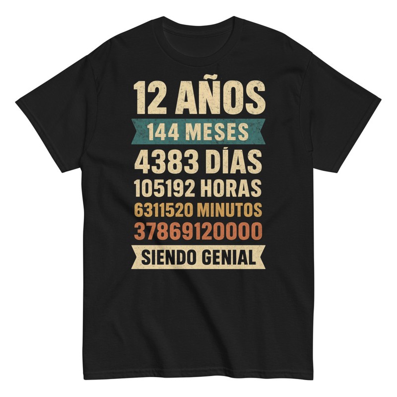 Camisetas: 12 Años Siendo Genial