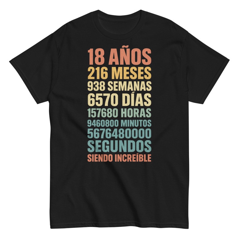 Camisetas: Increíble 18 Años