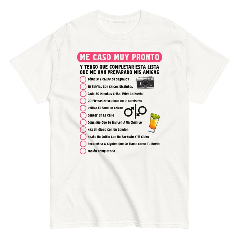 Camisetas: Despedida Soltera Lista Retos