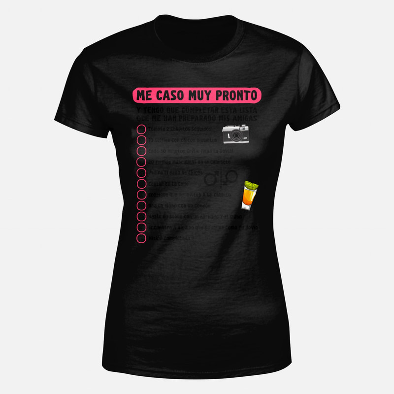 Camisetas: Despedida Soltera Lista Retos