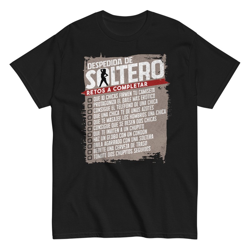 Camisetas: Despedida soltero retos graciosos