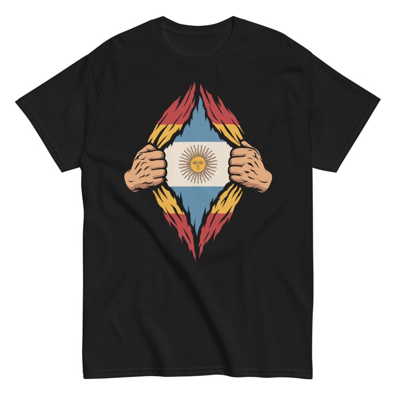 Camisetas: Rasgado Bandera España y Argentina