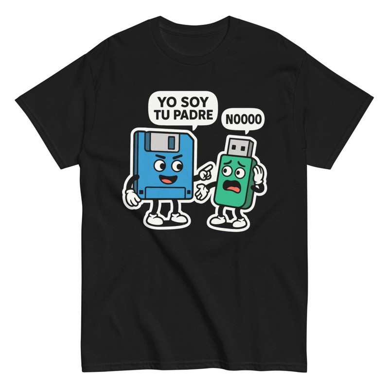 Camisetas: Disquette y Pendrive Divertida