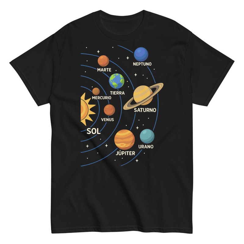 Camisetas: Diseño Educativo Sistema Solar